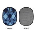 thumbnail image 3 of Multi-Functional Oven Silicone Pot Pad 7.5×9.4in Anti-Slip Heat-Insulating Pad Baking Gloves Heat-Resistant Cotton Layer 2pcs Argyle Plaid Deepskyblue_2, 3 of 7