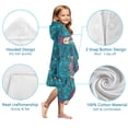 thumbnail image 7 of Colorful Fantasy Creatures UFO Pattern Hooded Bath Towel，50"x30" for Ages 3 To 12 Kids, Quick Dry Lightweight Soft Microfiber Hood Beach Towel Cover Up for Kids, 7 of 7