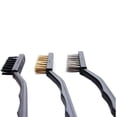 thumbnail image 6 of Mini Wire Brush Set 3 Pcs Brass Nylon & Stainless Steel Bristle Jewelry Cleaning, 6 of 8