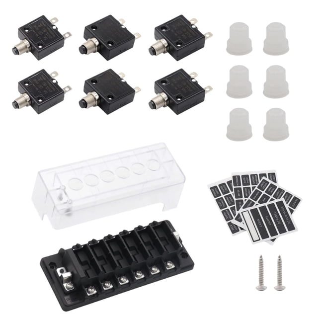 Caja de disyuntores Cola con cubierta de protección 5A 10A 15A Bloque de disyuntores