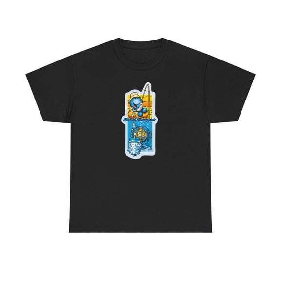 Fish Go Boom World Industries 2000s Skateboard Vintage Classic TShirt Print - Black / M