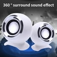 thumbnail image 5 of shyuyusa USB Computer Speakers for Desktop PC | Portable Plug-N-Play Laptop Speakers with Dynamic RGB Light, Ultra-Clear Sound, Loud Volume, Deep Bass, Touch Control, Compatible with Windows, 5 of 8