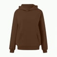 thumbnail image 4 of Godom Hoodies for Women Fleece Hooded Sweatshirts Oversized Pullover Long Sleeve Ladies Tops with Pocket, 4 of 5