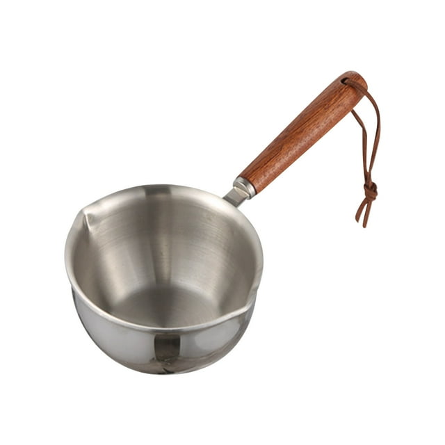 Yhmxh Pan Cooking Pans Stainless Steel Pan Kitchen Gadgets 304 Three-layer Steel Thickened Hot Oil Small Pot Stainless Steel Deepened Min Splashing Oil Burning Oil Household Small Oil Pot