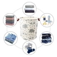 thumbnail image 4 of AUCHEN 19.7" Collapsible Laundry Basket, Foldable Cotton Linen Laundry Hamper for Baby Girl Boy, Large Capacity Basket with Handles Bag Dirty Clothes Toy Storage Basket Bin, 4 of 8