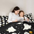 thumbnail image 4 of Feelyou Halloween Ghost Flower Queen Comforter Set, Cute Polka Dot Comforter Sets Queen, Black Reversible, 3-Piece, 1 Comforter and 2 Pillowcases, 4 of 7
