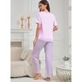 thumbnail image 5 of PinkBeautiM Women's Pajama Sets 2 Piece Short Sleeve Shirts and Long Pants Pjs Sleepwear, 5 of 6