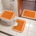thumbnail image 4 of Burnt Orange Geometric Bath Mat 3 Piece Bathroom Rug Set, Country Greece Key Art Non Slip Bath Rug Contour Mat and Toilet Lid Cover, Absorbent Shower Mats Soft Bath Rugs and Mats Sets, 4 of 8