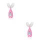 thumbnail image 2 of Cepillo de silicona en forma de U Toystoory Entrenamiento reutilizable para bebés color rosado S 2Conjunto, 2 of 6