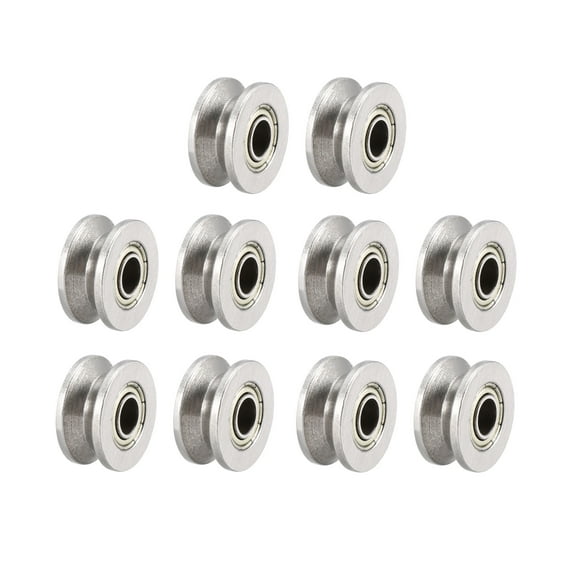 V624ZZ Deep Groove Guide Pulley Rail Ball Bearings 4mmx13mmx6mm Double Metal Shielded Carbon Steel Bearings 10 pcs