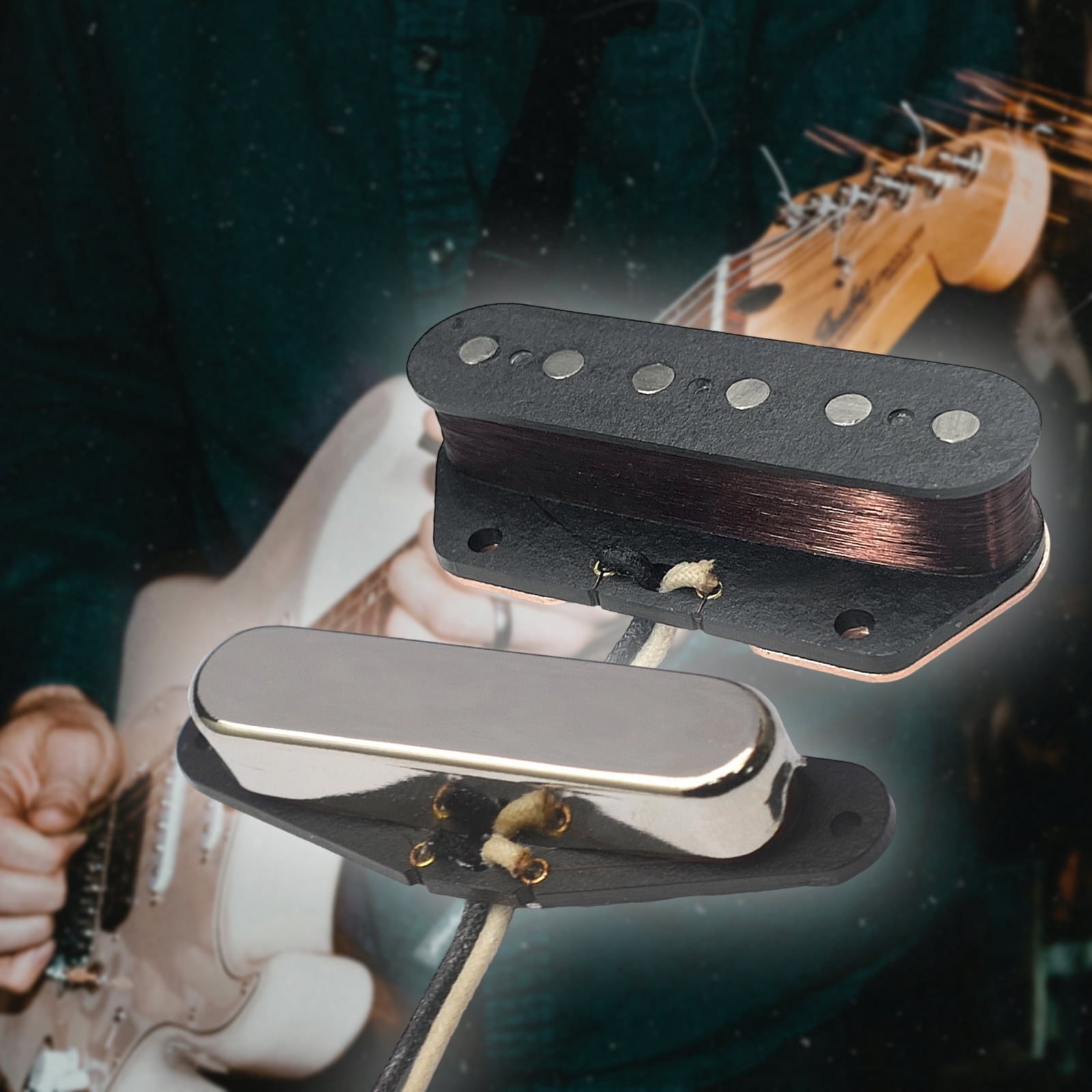 Electric Guitar Pickup Humbucker Size Single Coil Pickup Guitar Part Accessory for Studio Recording Live Performances