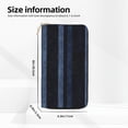 thumbnail image 2 of Leather Wallet 8 X 4.3 In Comfortable Light Waterproof And Durable Zipper Design Easy To Carry Darkblue Stripe_1, 2 of 8