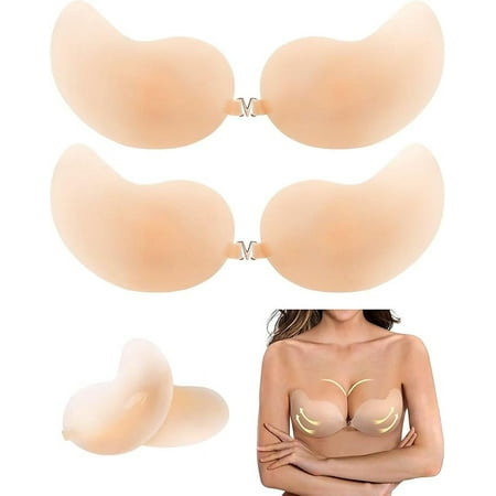 Sticky Bra Ultra Thin New 2023  Adhesive Invisible 2 Pairs Strapless Backless Bras Silicone Bra for Small Breast