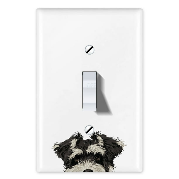 Wirester 1 Gang Toggle Light Switch Wall Plate Switch Plate Cover Animal Schnauzer Puppy Dog Walmart Com Walmart Com