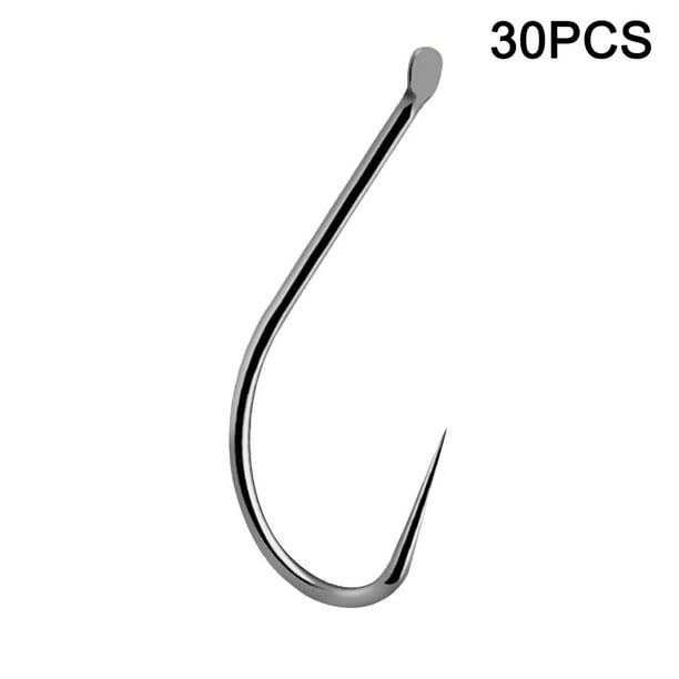 30 Pcs Titanium Alloy Hook No Barb titanium fishhook; barbed fish Hardened  Bait Holders Angling Tackles Fishing Gear Accessories 
