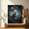 thumbnail image 6 of UXIEQU Enchanted Forest Fox Owl Rabbit Canvas Wall Art Print 15.75x11.81 Inches, 6 of 8