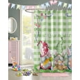 thumbnail image 2 of Easter Shower Curtain Easter Egg Gnome Shower Curtains for Bathroom Decor Spring Flowers Green Buffalo Plaid Bath Curtains Sets for Spring Easter Bathroom Decor Fabric Waterproof Extra Long 72" X 84", 2 of 6