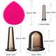 thumbnail image 2 of Juego de ventosas faciales para masaje de cara y ojos, juego de ventosas faciales de silicona con cepillo exfoliante para la piel del cuello de la cara (pequeño mediano grande, negro), 2 of 5