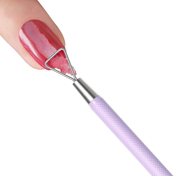 Best Gel Nail Polish Remover & Triangle Cuticle Pusher by - Easily Remove Nail Polish - Stainless Steel Removal Tool - Cleaner Peeler & Scraper for Gel & Shellac Nails - Use w/Acetone