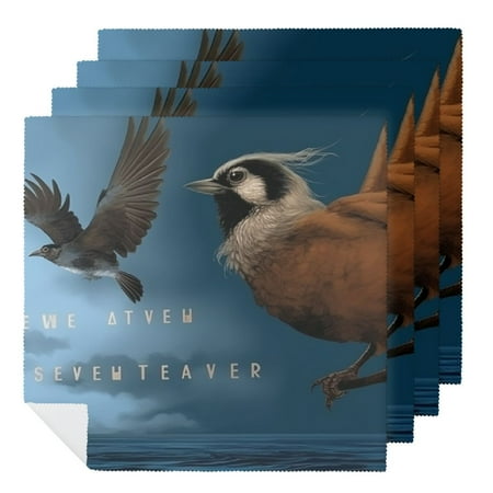 

FACANNAP Bird Water Polyester Cloth Napkins for Hotel Home Banquet Table Decor Reusable Washable Fabric for Events Daily Party Housewarming Farmhouse Decor 2 PCS