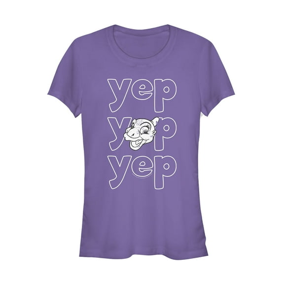 Junior's The Land Before Time Ducky Catchphrase  Graphic Tee Purple Large