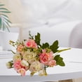 thumbnail image 2 of Single Branch Artificial Flower Multiple Forks Decorative Realistic Fake Rhododendron Wedding Decor Scene Layout-Light Pink, 2 of 8