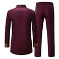 thumbnail image 3 of Wavsuf 2pcs Jogger Set Men Long Sweatsuits Sets for Mens Shirt Sweatshirt and Sweatpants Wine Size L, 3 of 3