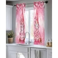 thumbnail image 5 of Valentine's Day Sheer Curtains 54 Inch Length 2 Panels Set for Living Room/Bedroom, Watercolor Gnomes Roses Love Romantic Kitchen Curtains Grommet Semi-Sheer Curtains Window Treatments 42"x54"x2, 5 of 7