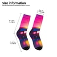 thumbnail image 2 of Fuzoiu Neon Cassette Tape Print Kids Socks For Boys Girls,Grip Crew Socks with Non Slip,Lightweight Stretch Crew Socks,Toddlers Crew Boot Socks, 2 of 5