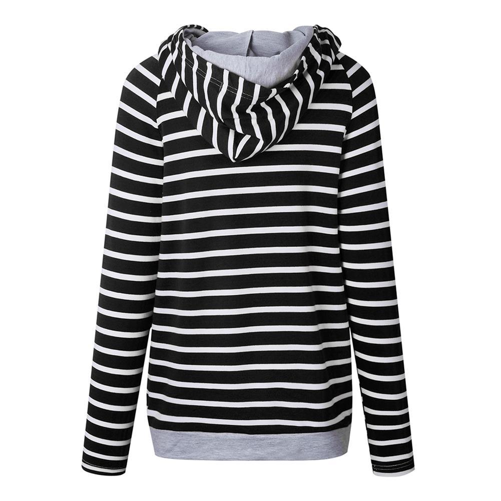 Tiyuyo Women Stripe Hoodie Sweatshirt Long Sleeve Casual Pullover Tops Black M Walmart Com Tiyuyo Women Stripe Hoodie Sweatshirt Long Sleeve Casual Pullover Tops Black M Walmart Com
