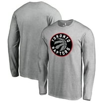 Men's Heather Gray Toronto Raptors Primary Logo Long Sleeve T-Shirt