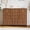 A 5 drawe-Walnut(Set of 2), variant on YOCWO 5 Drawer Dresser with Wave Panel, Mid Century Tall Storage Dresser Chest of Drawer for Bedroom, Walnut