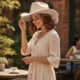 thumbnail image 6 of vlrwzc Rhinestone Fringe Western Cowboy Hat, Sparkling Cowgirl Hat for Festivals and Concerts, 6 of 7