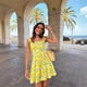 thumbnail image 2 of Vestido de algodón con estampado de limón y amarillo para mujer, minivestido sin mangas con tirantes finos, ropa de calle para vacaciones de verano, 2024, 2 of 5