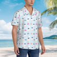 thumbnail image 2 of Lsque Rabbit In The Rain pattern Hawaiian Shirt for Men, Unisex Summer Beach Casual Short Sleeve Button Down Shirts-Small, 2 of 9