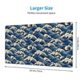 thumbnail image 2 of Xecao Japanese Water Wave for Waterproof Mouse Pad - Extended Contour Mouse Mat, Large Gaming Mousepad Laptop Keyboard Mat with Non-Slip Rubber Base, 2 of 8