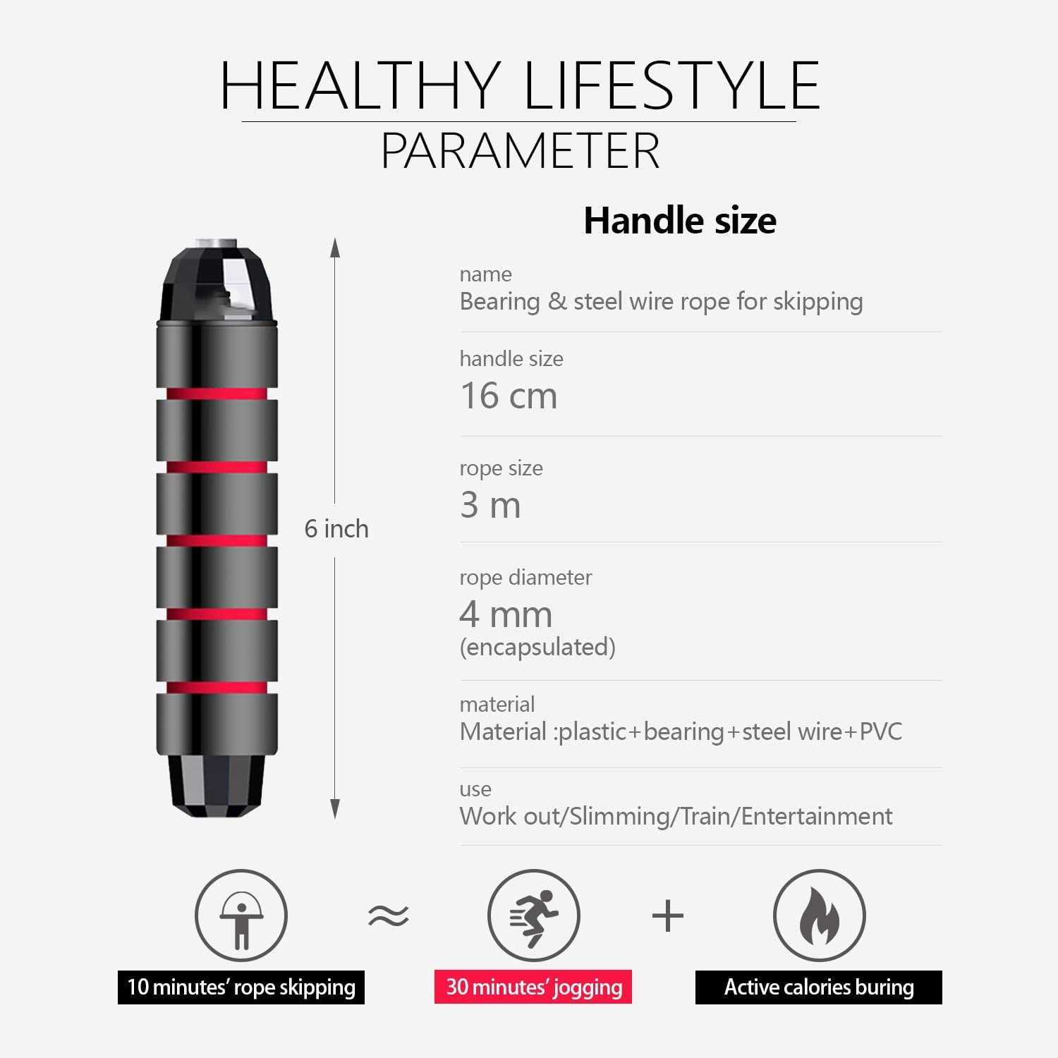 Jump Rope Skipping Rope for Workout, Jumping Rope Jump Ropes for Fitness