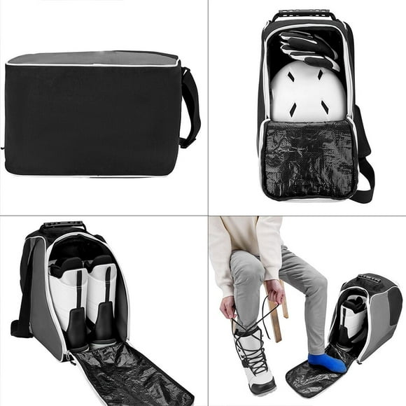 kurtrusly Ski Boot Bag Lightweight with Shoulder Straps Travel Boot Bag for Gloves