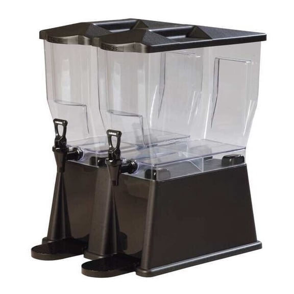 Carlisle Foodservice Beverage Dispenser,Double,6 Gal,Black 1085103