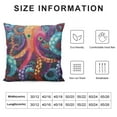 thumbnail image 5 of JEUXUS  Square Throw Pillow Covers Cartoon Funny Colorful Octopus Tentacle Pattern Pillow Cases Decorative for Home Bedroom Sofa Pillowcases Standard Size, 5 of 5