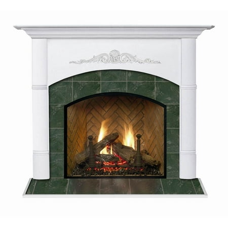 Viceroy Arched Flush Fireplace Mantel in Satin White Finish (Satin White 40 in. x 48 in.)