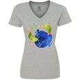 thumbnail image 3 of Inktastic Pisces Constellation Zodiac Sign Illustration Women's V-Neck T-Shirt, 3 of 5