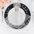 thumbnail image 6 of Balsa Circle 10 Silver Decorative 23" x 23" Sheer Organza Dinner Table Napkins Party Decorations, 6 of 8