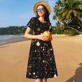 thumbnail image 4 of Vsdgher Robes Midi Maxi Décontractées pour Femmes Été 2025 Légères Manches Courtes Col Rond Robe de Plage, 4 of 6