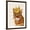 Brown Frame, variant on Art.com Ginger Cat with Crown Portrait Art Print by Fab Funky, 12" x 16"