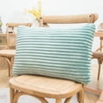 thumbnail image 2 of Striped Corduroy Oblong Throw Pillowcase Cushion Cover for Lumbar Valentines Day Pillow Covers 12 x 20 inches, 2 of 4
