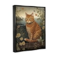 thumbnail image 3 of Stupell Industries Orange Cat by Pond Animals & Insects Painting Black Floater Framed Art Print Wall Art, 17 x 21, 3 of 10