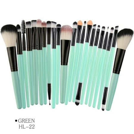 ZEDWELL 22Pcs Professional Makeup Eyeshadow Face Set Eyebrow Brushes Makeup Handle Wood Eyeliner Brush Powder (Best Brows For My Face)
