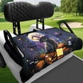 thumbnail image 4 of XYZCANDO Halloween Black Cat Golf Cart Seat Cover | 4 Pockets Terry Cloth | Universal Fit 2-Seat Golf Cart, 4 of 8