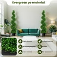 thumbnail image 2 of Outdoor Faux Plant Artificial Boxwood Spiral Topiary Trees 2 Pieces 35.4in Tall for Office Balcony Yard Decor, 2 of 8
